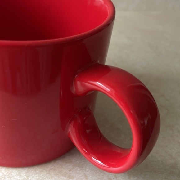 Starbucks 2017 Red Ceramic Coffee Mug With Gold Logo Lettering - Picture 5 of 7